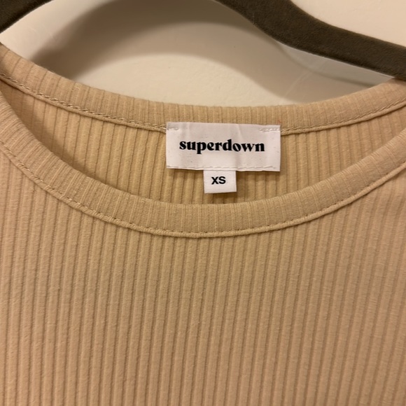 Superdown XS Dana Wrap Mini dress in nude 🪐 - Picture 2 of 4